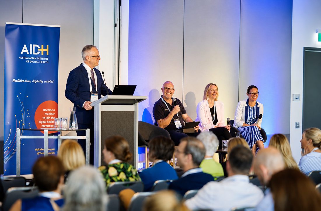 Dave Kempson presenting at an Australasian Institute of Digital Health event